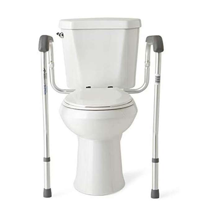 Toilet Safety Bars for Seniors, Height Adjustable Toilet Safety Frame, Bathroom Assist with Grab Bar