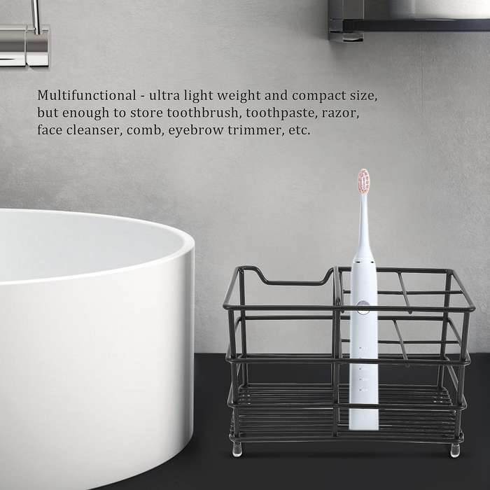 Toothbrush Holder,small Stainless Steel Toothpaste Holder Bathroom Accessories Organizer with -comp
