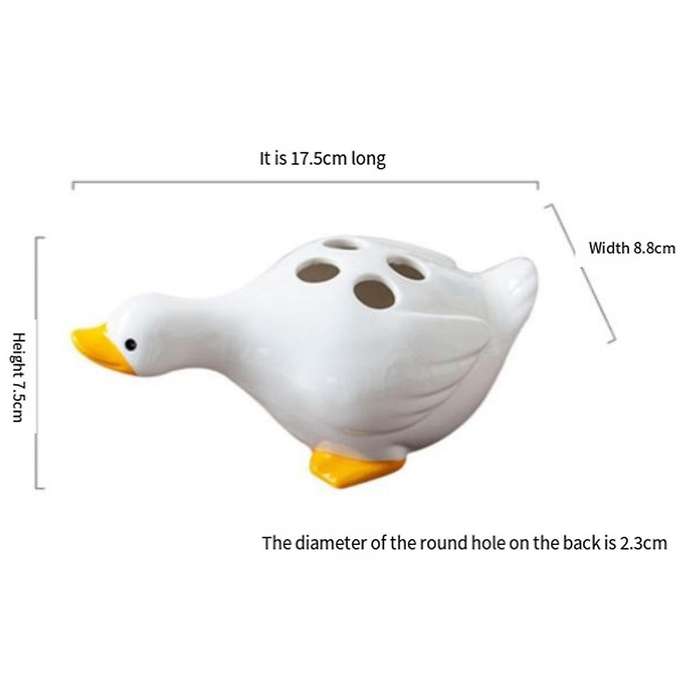 Toothbrush Holder,Duck 4 Holes Drainable Toothbrush Holder for Bathroom Storage Yellow