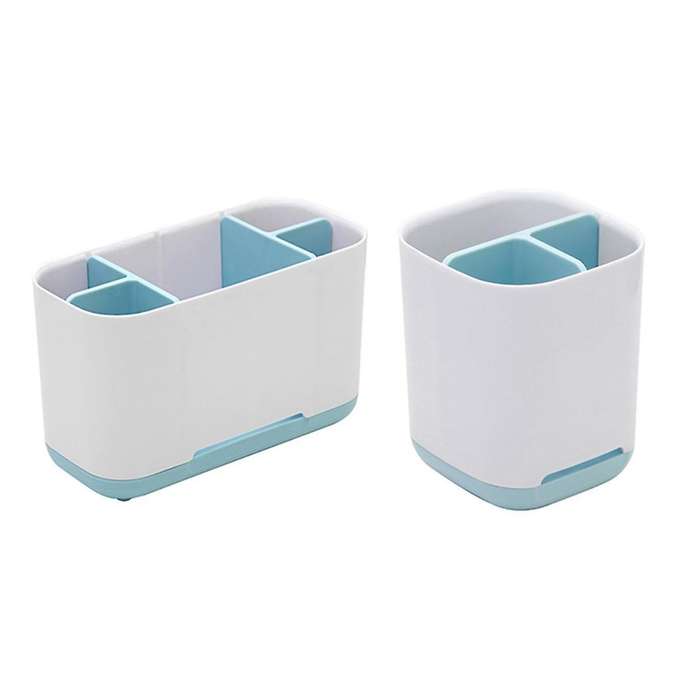 Toothbrush Holder, Toothpaste Holder with Anti- Bottom, -toothbrush -organizer Storage Detachable