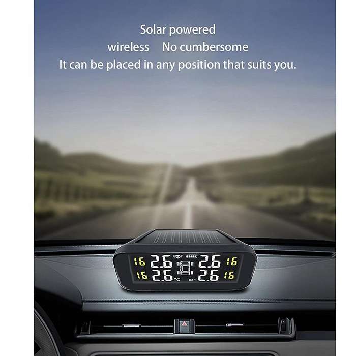 TPMS Solar Tire Pressure Monitoring System TPMS Car Tyre Pressure Monitor External Sensor Universal