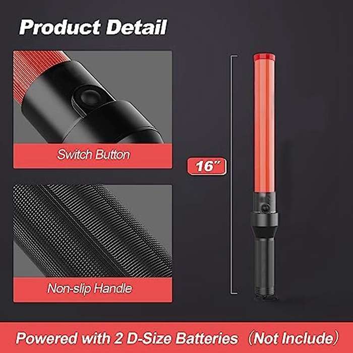 Traffic Batons, Led Traffic Control Stick,safety Light Batons, Signal Batons for Parking and Airport