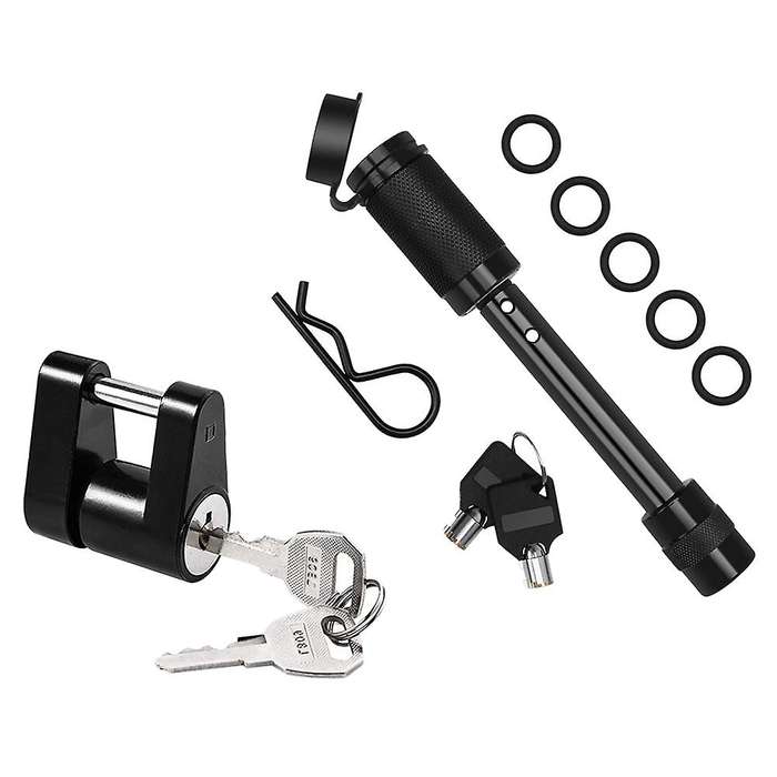 Trailer Hitch Receiver Coupler Lock Kit, Long Trailer Hitch Lock Receiver Pin Lock for Class III IV