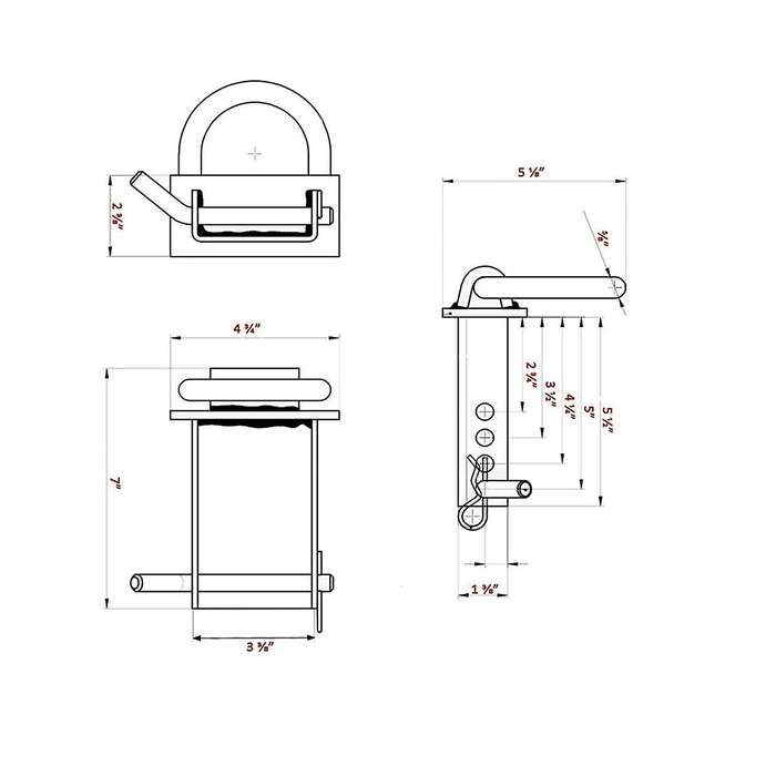 Trailer Stake D-type Pin Truck Truck Rope Pin Suspension Device Link Pin