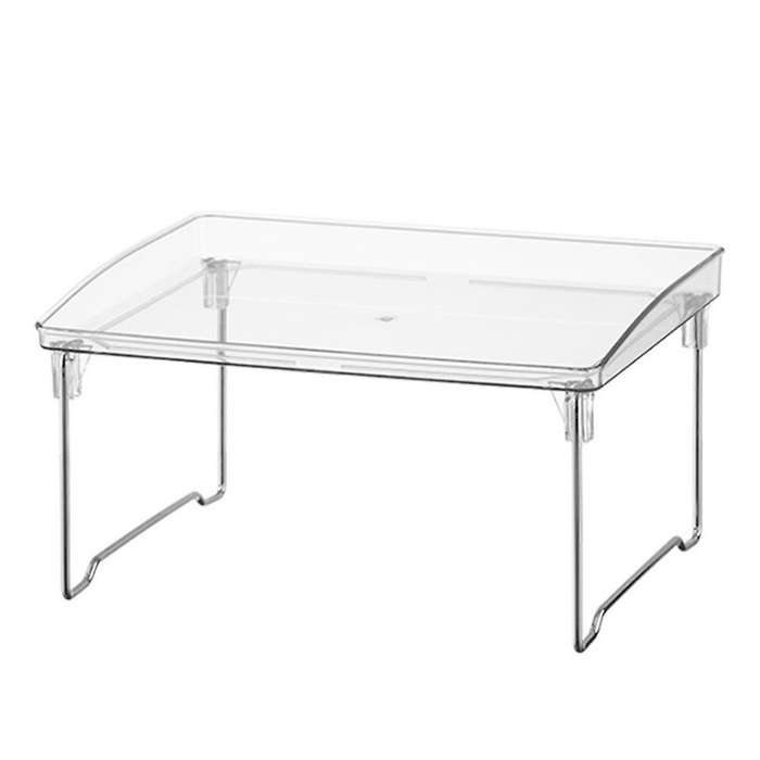 Transparent Desktop Folding Rack Student Dormitory Organizer Cosmetics Kitchen Storage Rack Bed