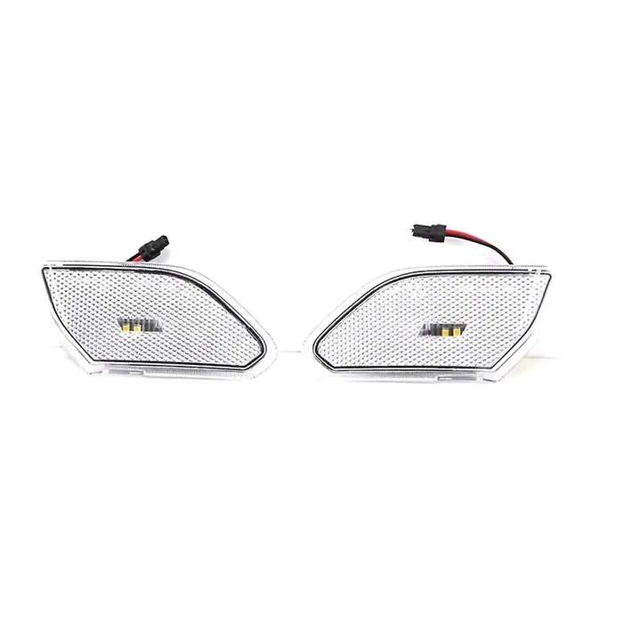 Transparent Led Front Side Marker Light Turn Signal Lamp Round Eyebrow Side Lamp for Wrangler JL 20