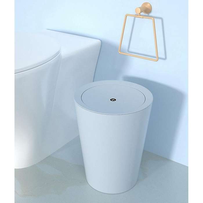 Trash Can Shake Lid Type Household Simple Bathroom Large Living Room Bedroom Nordic Style Paper Bask