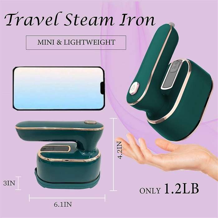 Travel Steamer Mini Iron for Clothes: Portable Mini Steam Iron Handheld Clothing Steamers Travel Siz