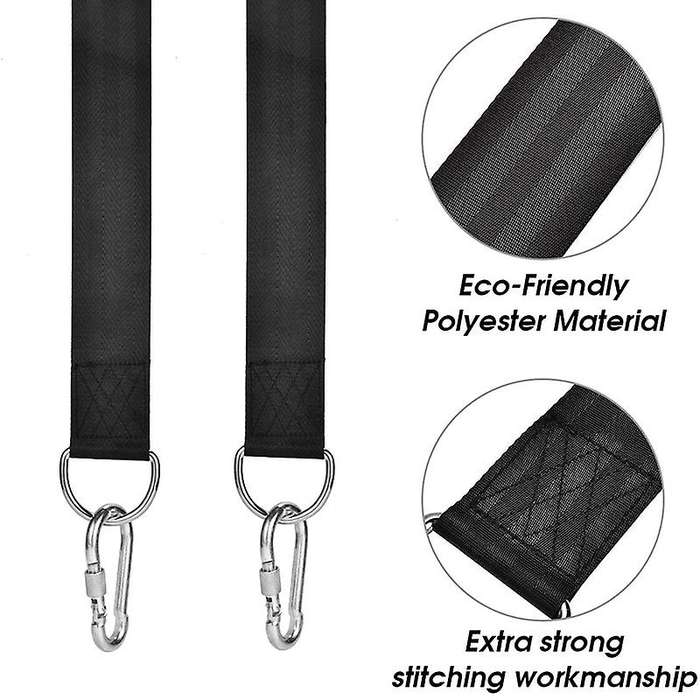 Tree Swing Straps Hammock Straps (5Ft) - 2 PCS Swing Straps Hanging Kit Camping Hammock Rope Straps