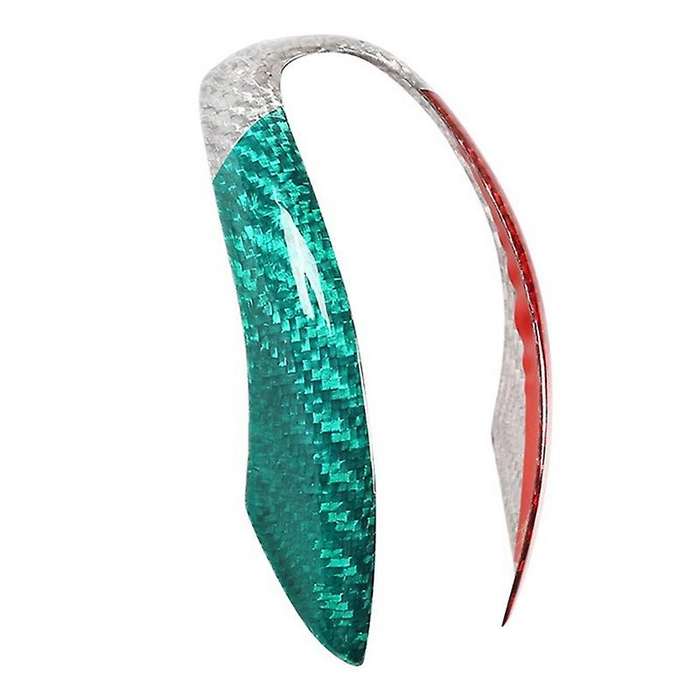 Tricolor Carbon Fiber Style Plastic Gear Shift Head Cover Trim for Stelvio 2017-2019 Car Accessories