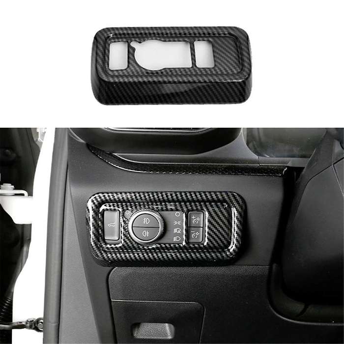 Trunk Switch Cover Dashboard Light Adjustment Trim ABS Carbon Fiber for Explorer 2020-2024 Accessor