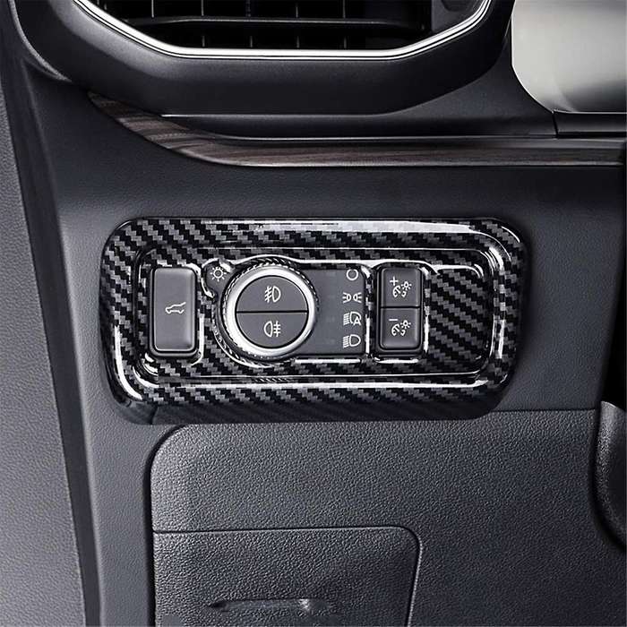Trunk Switch Cover Dashboard Light Adjustment Trim ABS Carbon Fiber for Explorer 2020-2024 Accessori