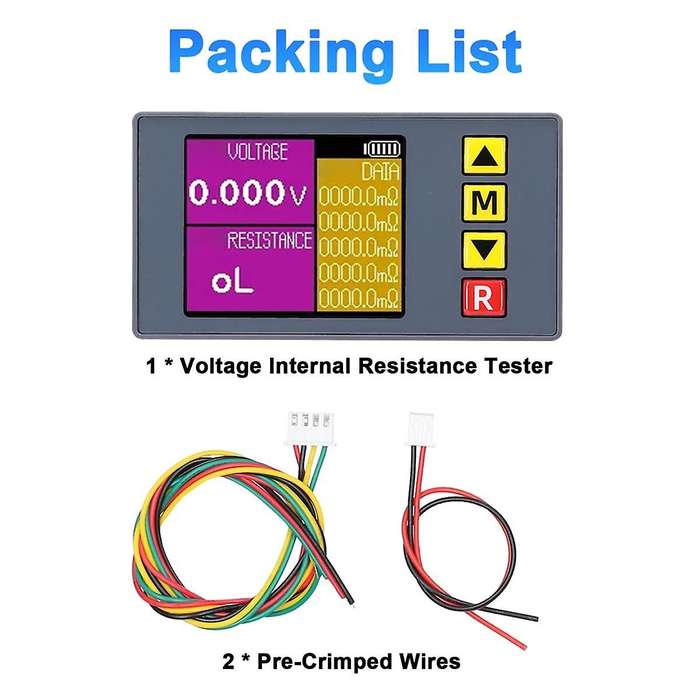 TS457 Voltage Internal Resistance Tester AC 4-Wire Professional Voltmeter Internal Resistance Test D