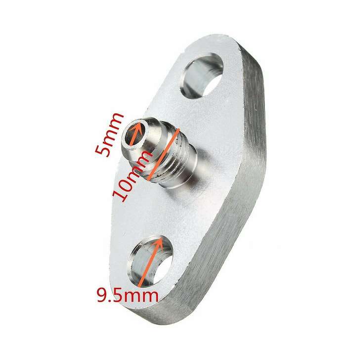 Turbo Oil Feed Line Inlet Flange Gasket 4AN 4 an Fitting Adapter for T3 T4 T04E GT40R GT42 GT42R GT4