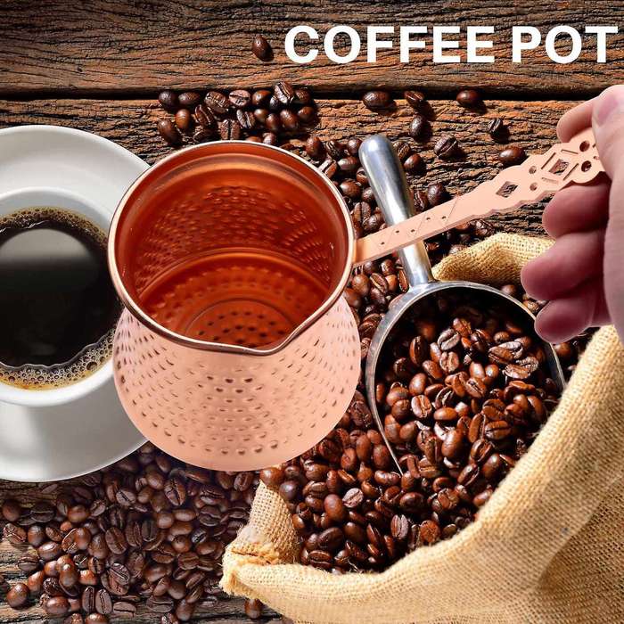 Turk Turkish Coffee Pot Coffee Turk Turkish Copper Coffee Maker for Turk Cezve Cafeteria Metal Hand