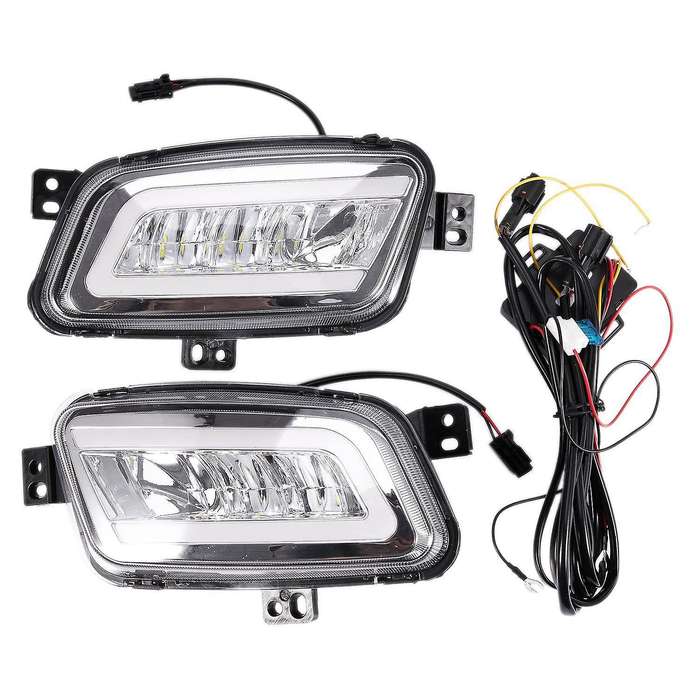 Turn Yellow Signal Relay Waterproof Car DRL 12V LED Daytime Running Light LED Fog Lamp for Everest 2