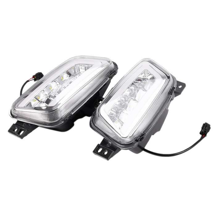 Turn Yellow Signal Relay Waterproof Car DRL 12V LED Daytime Running Light LED Fog Lamp for Everest 2