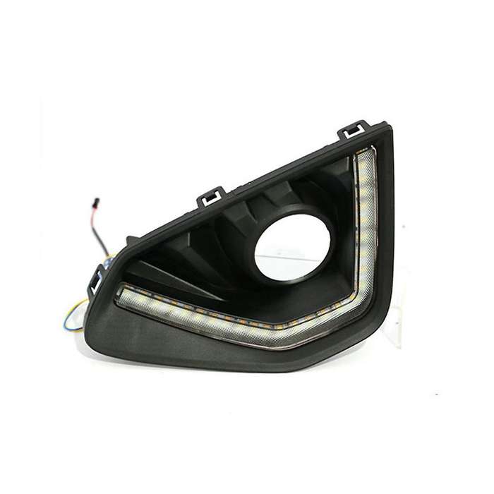 Turn Yellow and Blue Signal Relay Waterproof Car Drl 12v Led Daytime Running Light Fog Lamp for F7