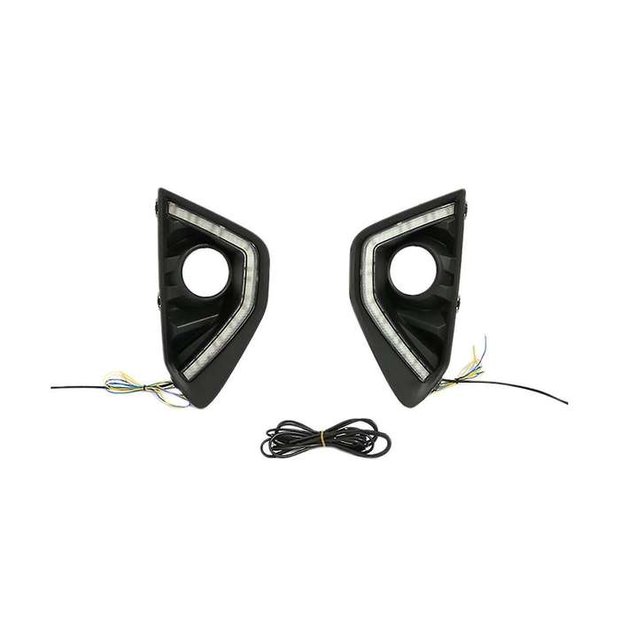 Turn Yellow and Blue Signal Relay Waterproof Car Drl 12v Led Daytime Running Light Fog Lamp for F7