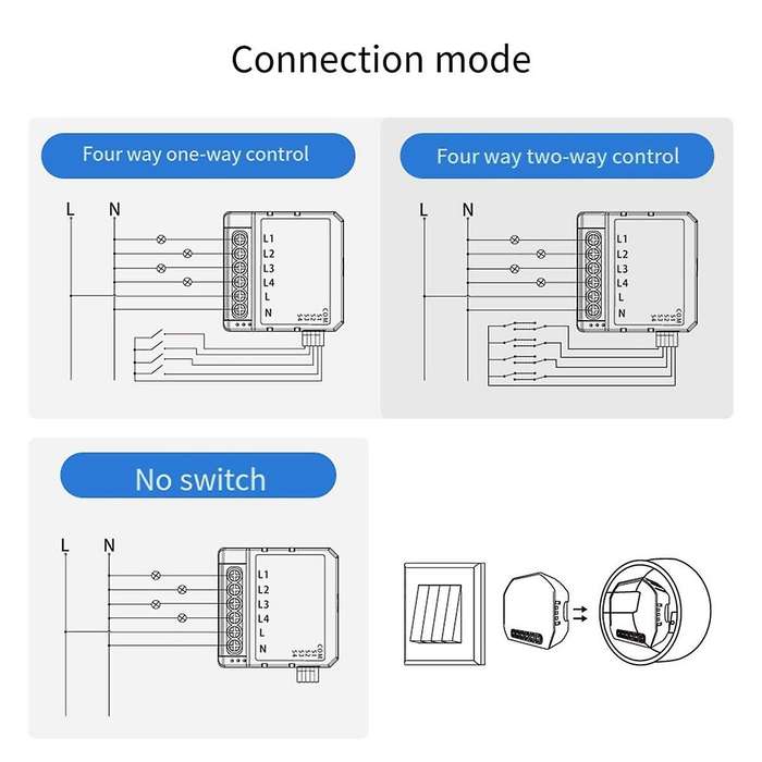 Tuya Smart WiFi Light Switch Control 4 Way Mini Breaker Controlled By Yandex Alexa Home