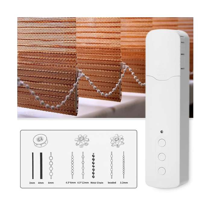 Tuya Wifi M616egwt Smart Electric Curtain Motors Chain Roller Blinds App Voice Control for Alexa Goo