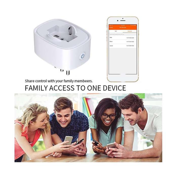 Tuya WiFi Smart Plug Socket 16A Power Monitor Timing Function Smart Life APP Control Outlet for Alex