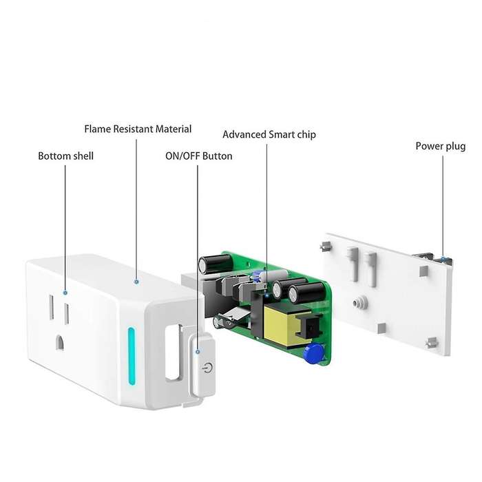 Tuya WiFi Smart Socket Appliances Timing Function with 2 USB Ports APP Work for Alexa Google Home Vo