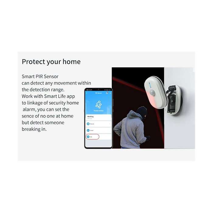 Tuya Zigbee 3.0 Smart PIR Motion Sensor Human Motion Sensor Smart Home Detector Home Security for Tu