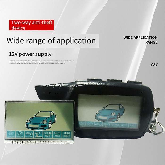 Twage B9 Global Universal LCD 2-Way Car Alarm System with Engine Start Suitable for Stariner Car Ala