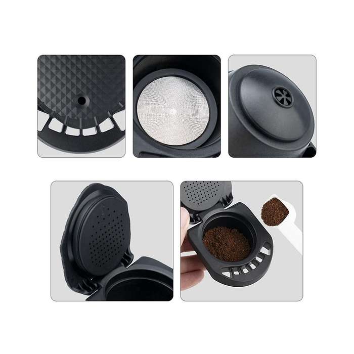 Two Piece Suit Adapter for Reusable Can Be Refilled with Espresso Coffee