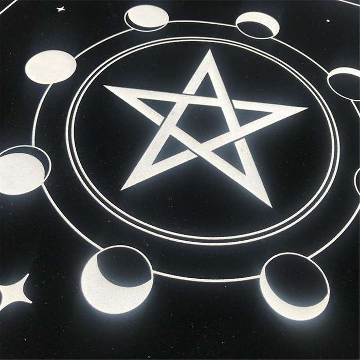 Type A Tarot Tablecloth Velvet Mat Five-Pointed Star Tablecloth Beautiful Pattern Tablecloth