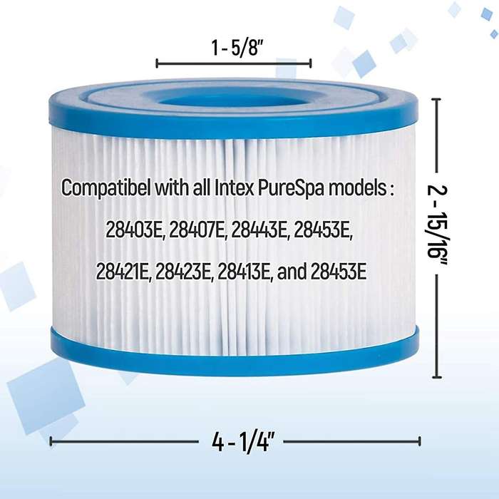 Type Filters Hot Tub Replacement, Swimming Pool Filters Cartridge for 29001e Filter Cartridge, 6 Pa