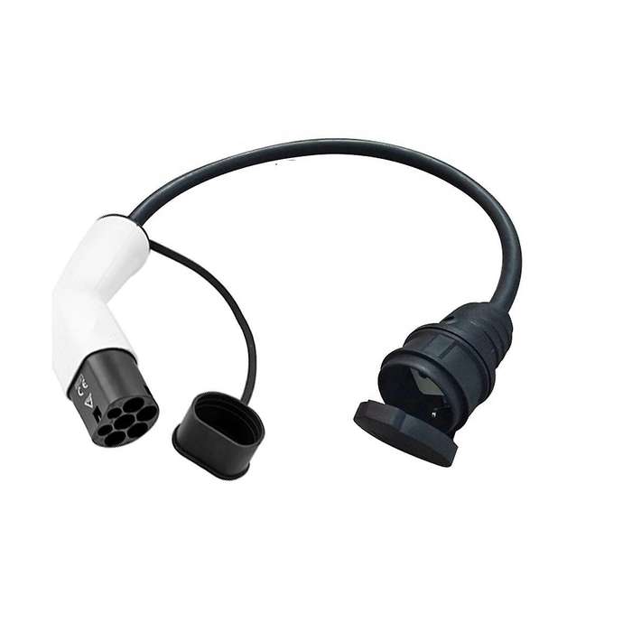 Type2 to Schuko 16a Electrical Car Type 2 Charging Side Plug to Schuko Socket Ev Charging Adapter C