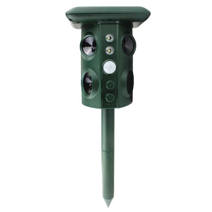 Ultrasonic Dog Chaser, Animal Deterrent with Motion Sensor and Flashing Lights Outdoor Solar Farm Ga