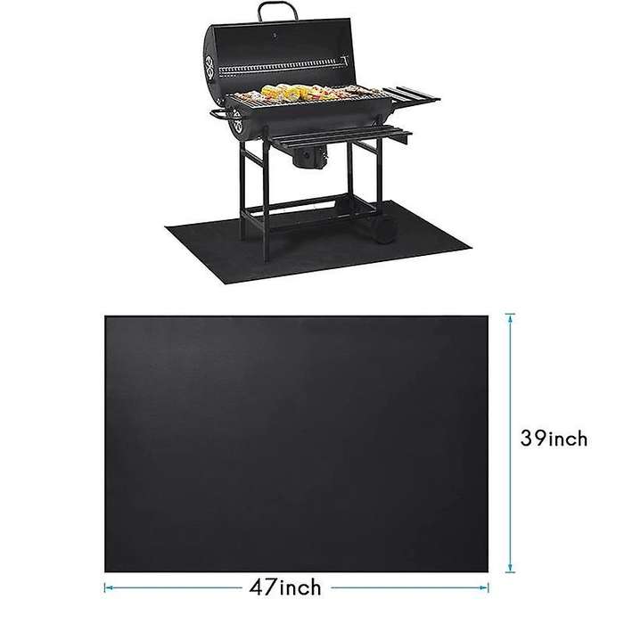 Under Mat for Outdoor Charcoal, Flat Top, Grills.Oil-Proof and Water-Proof BBQ Fireproof Mat Protec