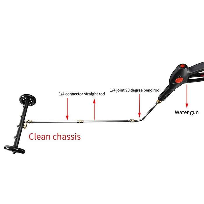 Undercarriage Cleaner 4000Psi 16 Inch Car Chassis Road Surface Multi-Function Cleaning Machine High