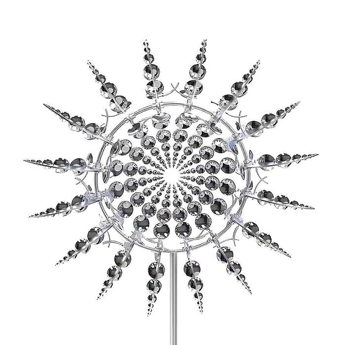 Unique and Magical Metal Windmill-Kinetic Metal Wind Spinners with Metal Garden Stake, Outdoor Garde