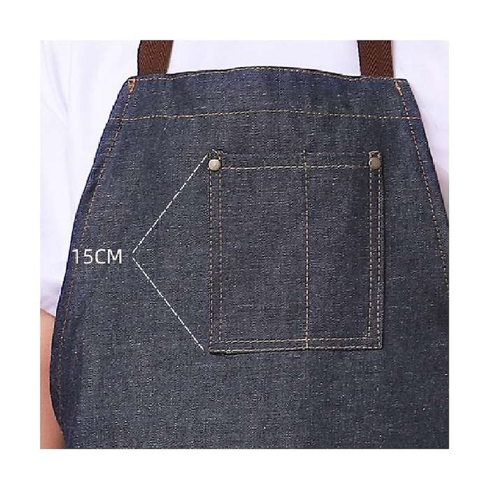 Unisex Adjustable Multi Pocket Apron for Chef Kitchen Bbq and Studio Halterneck Work Apron