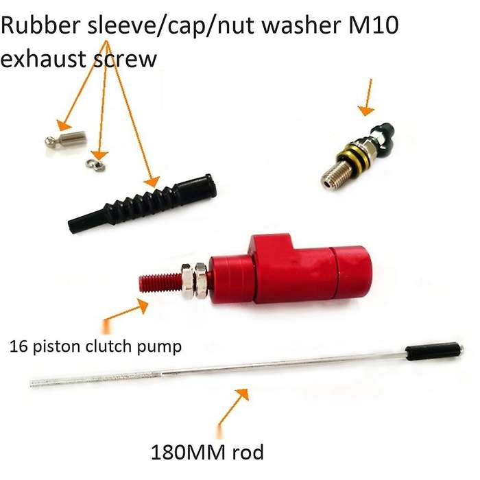 Universal 14mm Motorcycle Hydraulic Hand Clutch Master Cylinder Rod System Performance Efficient Tra