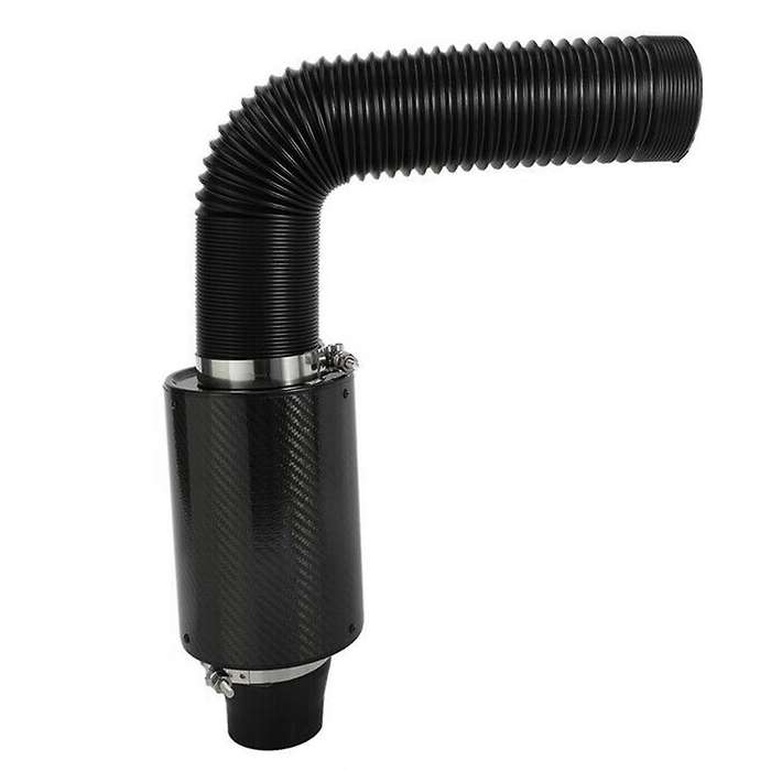 Universal 3 Inch Car Carbon Fiber Cold Air Filter Intake Pipe Hose Kit Car Filter Intake Kit Air Fil