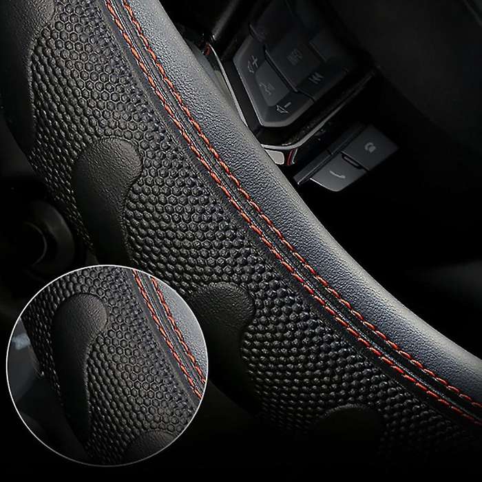 Universal 38cm 15Inch Car Interior Non- Steering Wheel Cover for Cars Steering Wheel Protector Black