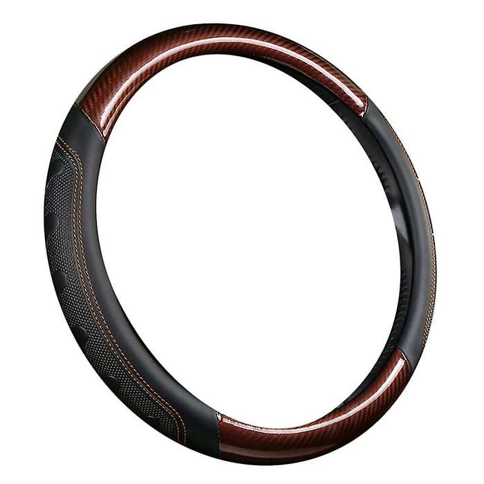Universal 38cm 15Inch Car Interior Non- Steering Wheel Cover for Cars Steering Wheel Protector Black
