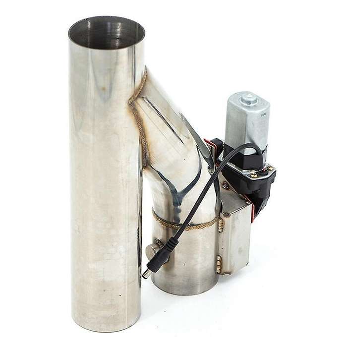 Universal 3Inch Dual Valve Electric Exhaust Shutoff Valve System Y-Type Exhaust Muffler Kit with Wir