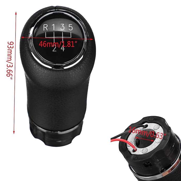 Universal 5Speed Manual Gear Shift Knob with LED Backlight Gear PU Leather Shifter Lever for /// Ora