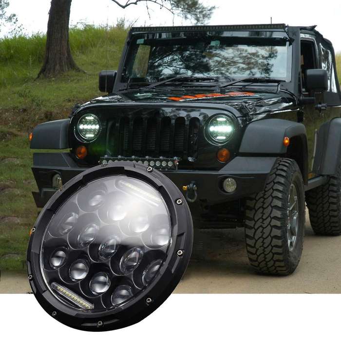 Universal 7inch 300W Led Car Motorcycle Headlight H4 Phare Farol Head Light Lamp Head Light for Soft
