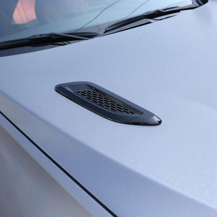 Universal ABS Car Hood Air Vent Decorative Cover Trim Bonnet Vent Flow Sticker Black