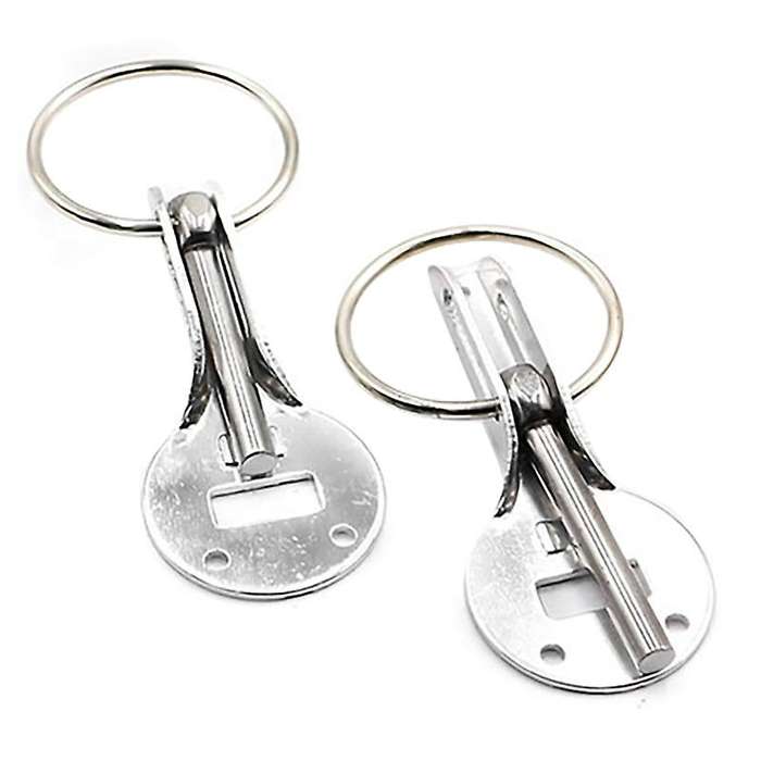 Universal Alloy Mount Bonnet Hood Pin Pins Lock Latch Kit Racing Sport Car Silver