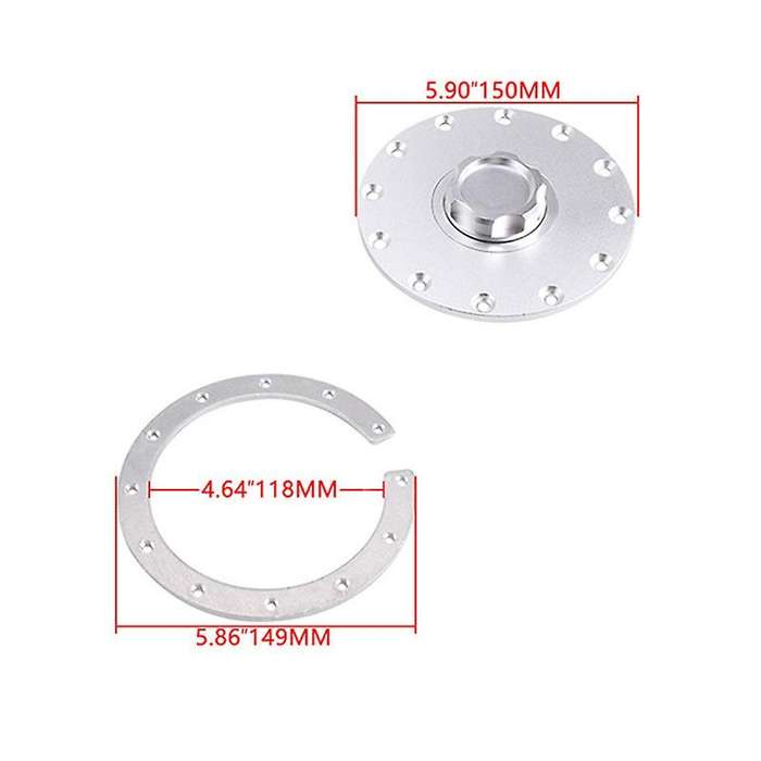 Universal Billet Aluminum Fuel Cell Cap Flush Mount for Fuel Surge Tank VR-SLFCC-01SL