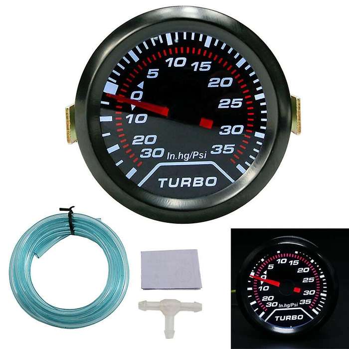 Universal Car 2 inch 52mm LED PSI Turbo Boost Gauge Pressure Vacuum Smoked Face Fast