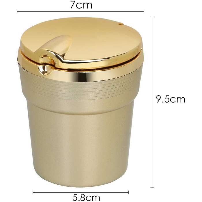 Universal Car Ashtray with LED Lights with Cover Covered Car Inside the Car Multi-Function Car Suppl